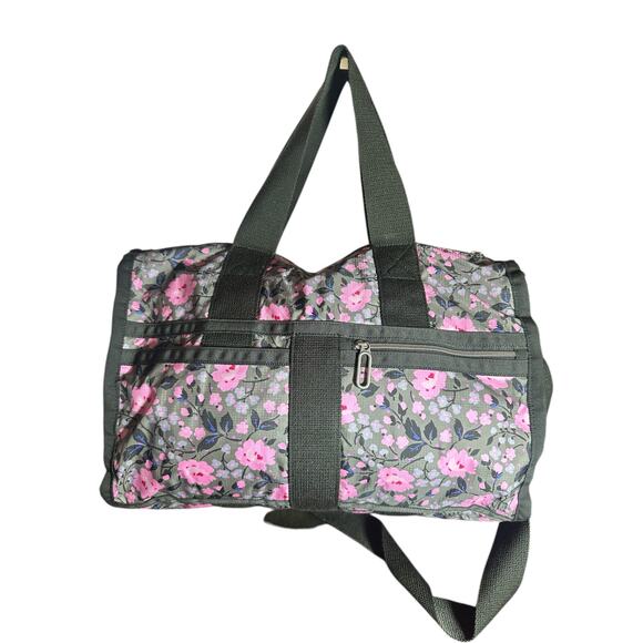 Lesportsac Essential Cr Small Weekender
Pink Rosette NWOT green pink black - Picture 1 of 11
